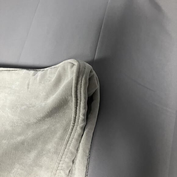 Lovesac Pillow Cover Geometric Pattern Gray Blue Large 33x27 Replacement Velour - Picture 5 of 16